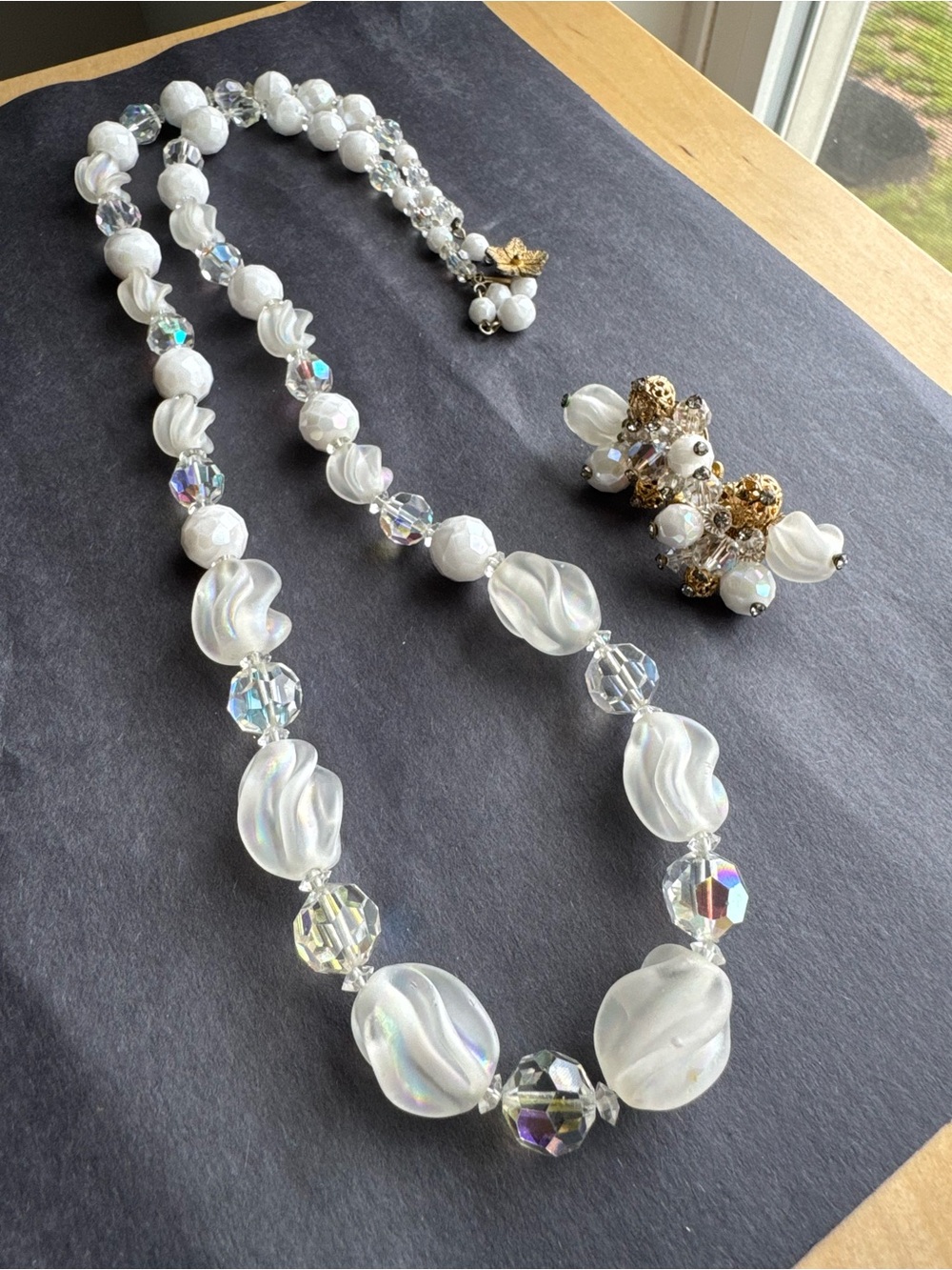 Vintage Vendome necklace and earring set